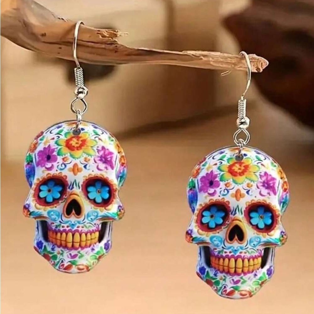Colorful Skull Earrings‎